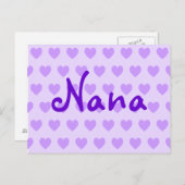 Nana in Lila Postkarte (Vorne/Hinten)