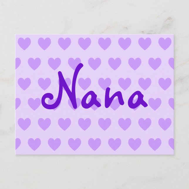 Nana in Lila Postkarte (Vorderseite)