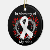 Nana - In Memory Lungenkrebs Herz Keramikornament (Links)