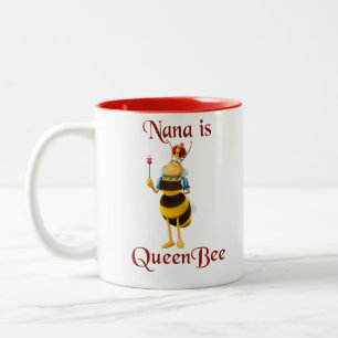 Nana ist Bienenkönigin Zweifarbige Tasse