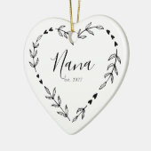 Nana Jahr Est. Weihnachtsschmuck Keramik (Links)