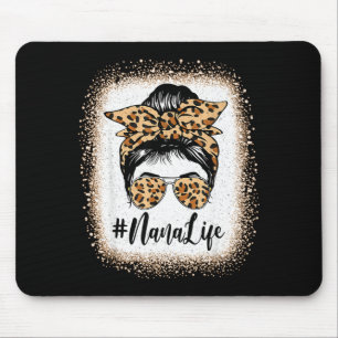 Nana Leben gebleicht Leopard unordentlicher Knoten Mousepad