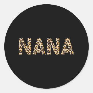 Nana Leopard für Frauen Großmutter Muttertag Chris Runder Aufkleber