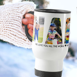 NANA Letter Cutout 4 Foto Collage Grandkids Namen Reisebecher