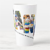 NANA Letter Cutout 4 Foto Collage Personalisiert Milchtasse (Vorderseite)