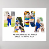 NANA Letter Cutout Foto Collage Grandkids Name Poster (Vorne)