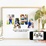 NANA Letter Cutout Foto Collage Grandkids Name Poster<br><div class="desc">NANA Foto Poster, personalisiert mit 4 Ihrer Lieblings-Fotos und Ihre individuelle Nachricht. Dieses Design hat Foto Buchstaben ausgeschnitten Typografie bilden das Wort "NANA" und die Fotovorlage erstellt dies für Sie automatisch. Wenn Sie Probleme mit der schönen Darstellung Ihrer Bilder haben, versuchen Sie, diese im Porträtformat hochzuladen. Dieses Design hat einen...</div>