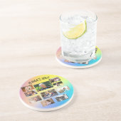 Nana Liebe 10 Foto Modernes Rosa Blau Gelb Getränkeuntersetzer (Seite)