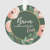 Nana Liebe Floral Berry Rose mit Foto Ornament (Vorderseite)
