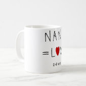 NANA=LIEBE (oder irgendein Name) Niedliche Großmut Kaffeetasse (Vorderseite Links)