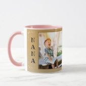 Nana Liebe Sie rustikale Hübsche Textvorlage Tasse (Links)