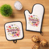 Nana Liebe sie verwischt sie Schnurrbart sie Ofenhandschuh & Topflappen-Set (Oben Unten)