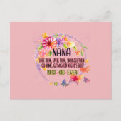 Nana Liebe sie verwischt sie Schnurrbart sie Postkarte (Vorderseite)