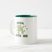 Nana-Lieben ich Frosch Zweifarbige Tasse (Vorderseite Links)