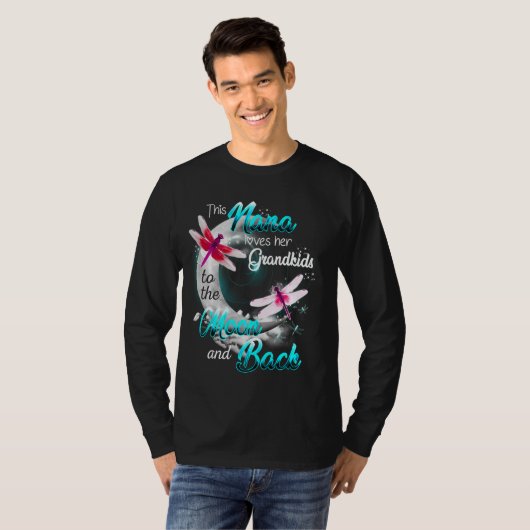 Nana Lieben Ihre Enkel Dragonfly Moon Women T-Shirt (Vorne ganz)