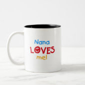 Nana Lieben Me T - Shirt und Geschenke Zweifarbige Tasse (Links)