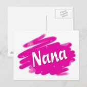 Nana Lieben Pink Postkarte (Vorne/Hinten)