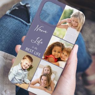 Nana Life is the Best Life 4 Photo Collage Purple Case-Mate iPhone Hülle