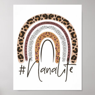 Nana Life Oma Cheetah Leopard Frauen Weihnachten Poster