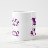 Nana lila Halbtext Mütter Day Jumbo-Tasse (Vorderseite)