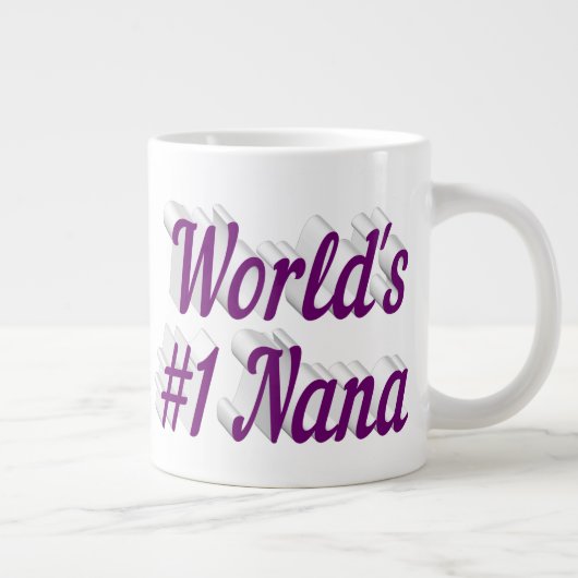 Nana lila Halbtext Mütter Day Jumbo-Tasse (Rechts)