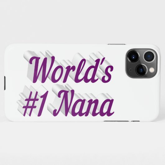 Nana lila Text iPhone-Fall iPhone Hülle (Rückseite (Horizontal))