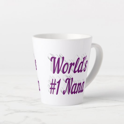 Nana lila text Mütter Day Milchtasse (Rechte Ecke)