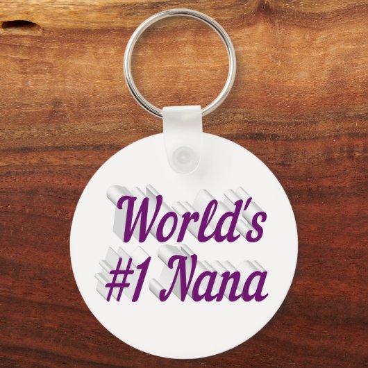 Nana lila text Mütter Day Schlüsselanhänger (Vorderseite)