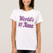 Nana lila text Mütter Day T-Shirt (Vorderseite)
