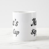 Nana lustiger Kaffee Zitat schwarzen Halbtext Jumbo-Tasse (Vorderseite)