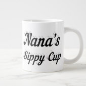 Nana lustiger Kaffee Zitat schwarzen Halbtext Jumbo-Tasse (Rechts)