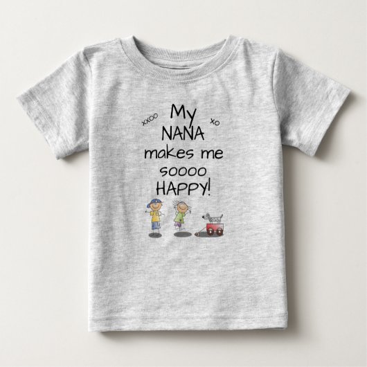 Nana macht mich Sooo glückliches Baby-T-Shirt Baby T-shirt (Vorderseite)