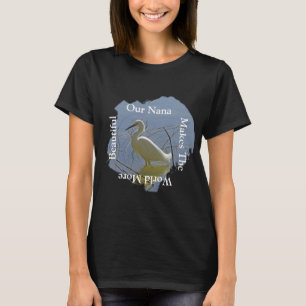 Nana macht World beautiful White Egret T-Shirt
