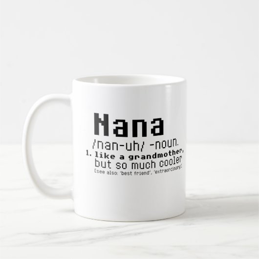 Nana mögen eine Großmutter aber soviel cooler Kaffeetasse (Links)