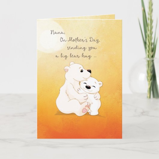 Nana Mother's Day Bear Hugs für Sie Karte (Vorderseite)