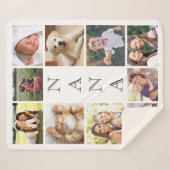 Nana Multi-Foto Collage Personalisiert Sherpadecke (Vorderseite (Horizontal))