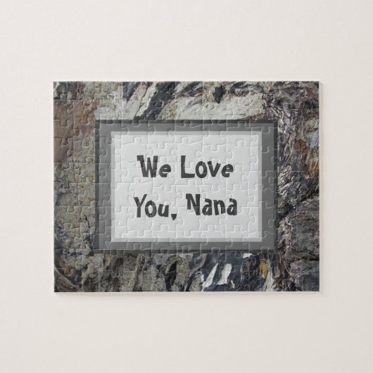 Nana Nature Foto Marbled Earth Tone Driftwood Puzzle (Horizontal)