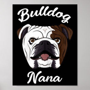 Nana Niedlich English Bulldog Oma Poster