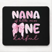 Nana Of Little Miss Onederful First Birthday Girl Mousepad (Vorne)
