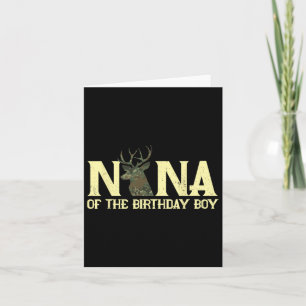 Nana of the Birthday Boy Deer Hunter Camouflage Fl Karte