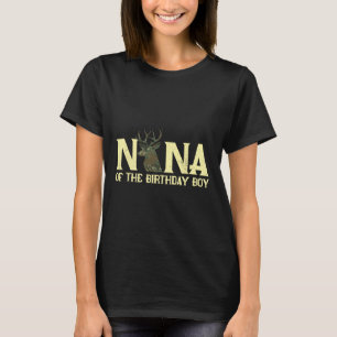 Nana of the Birthday Boy Deer Hunter Camouflage Fl T-Shirt