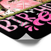 Nana Of The Birthday Girl Cute Farm Cow Birthday G Poster (Ecke)