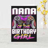 Nana of the Gamer Girl Matching Video Game Birthda Karte (Gelbe Blume)