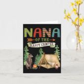 Nana Of The Happy Camper First Birthday Camng Karte (Gelbe Blume)