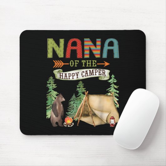 Nana Of The Happy Camper First Birthday Camng Mousepad (Mit Mouse)