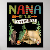 Nana Of The Happy Camper First Birthday Camng Poster (Vorne)