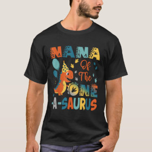 Nana of the one a Saurus 2nd Geburtstag Dinosaurie T-Shirt