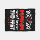 Nana Of The Two Fast Second Birthday Racing Car Fa Fleecedecke (Vorderseite (Horizontal))