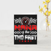 Nana Of The Two Fast Second Birthday Racing Car Fa Karte (Gelbe Blume)