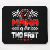 Nana Of The Two Fast Second Birthday Racing Car Fa Mousepad (Vorne)